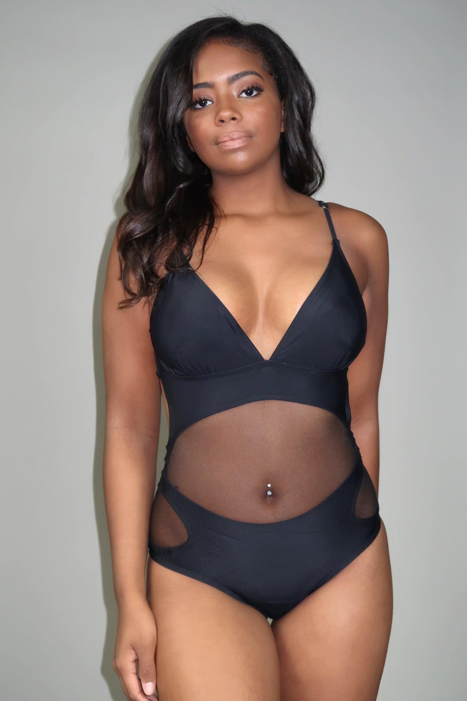Black Mesh Swimsuit Bria Mesh Swimsuit Fierce Fashion By Lexi