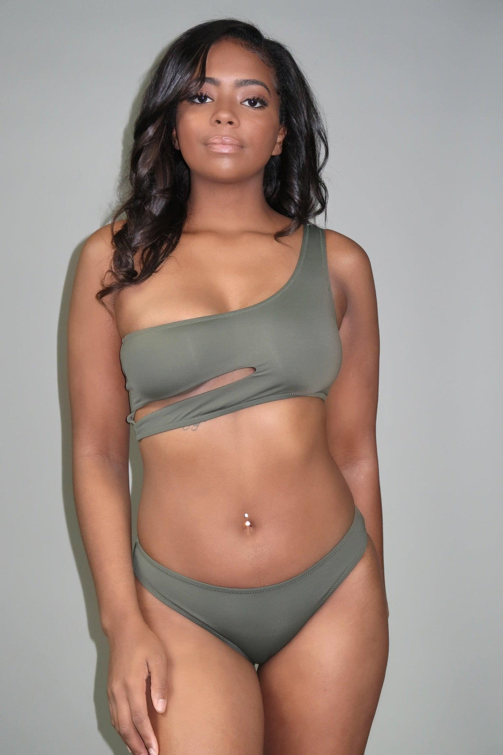 Olive Green Swimsuit