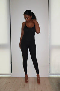 Scoop Back Jumpsuit | Black - FIERCE FASHION by Lexi