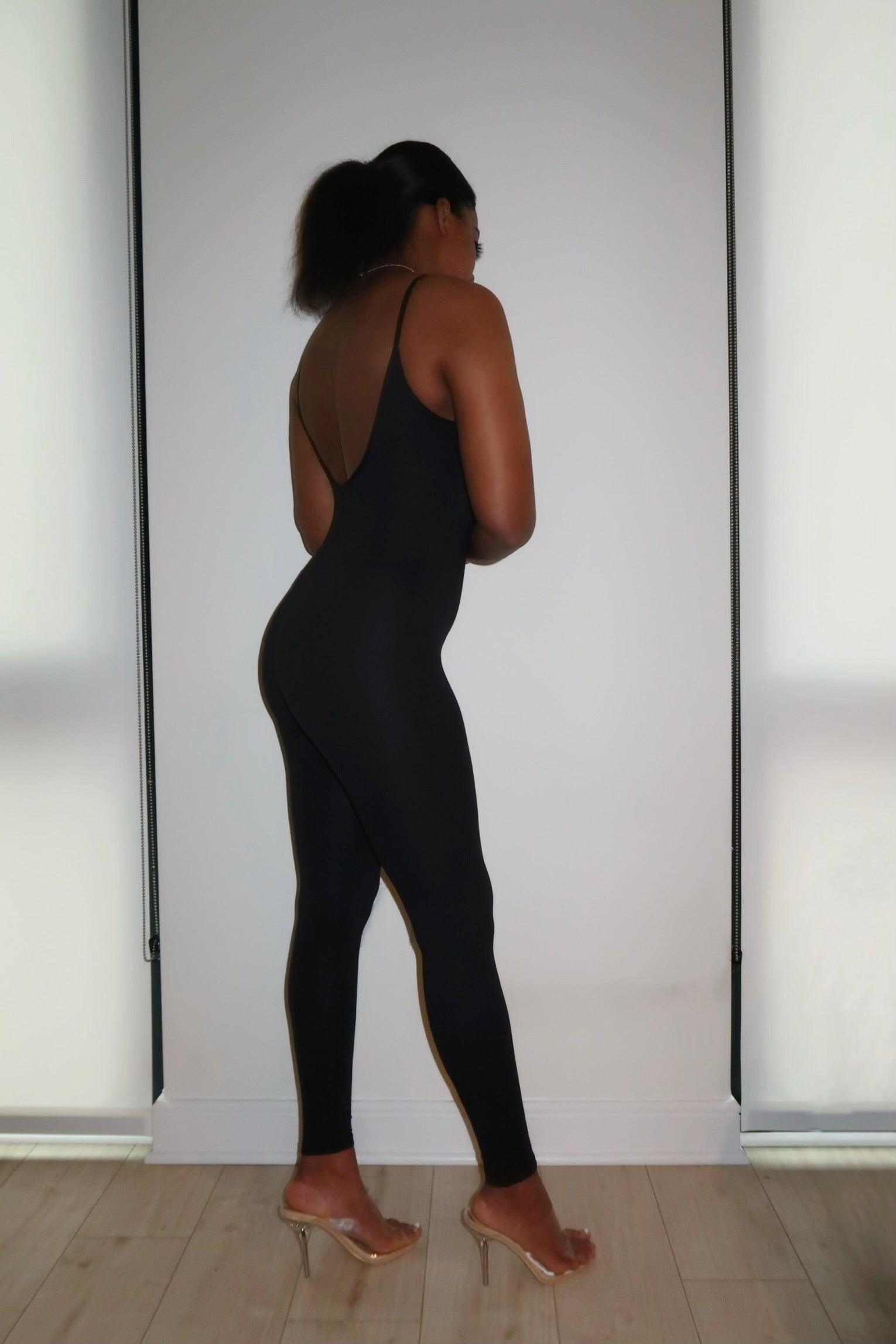 Scoop Back Jumpsuit | Black - FIERCE FASHION by Lexi