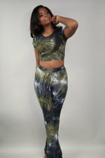 Load image into Gallery viewer, Tie Dye Pant Set | Green - FIERCE FASHION by Lexi
