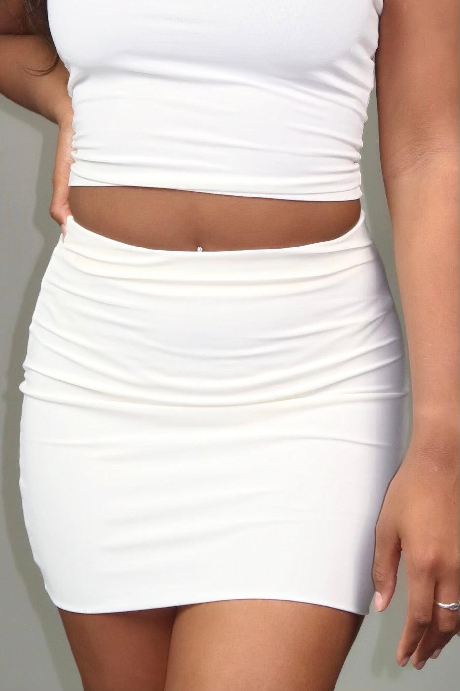 Tube Top Skirt | White - FIERCE FASHION by Lexi