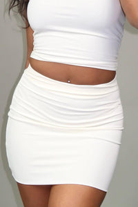 Tube Top Skirt | White - FIERCE FASHION by Lexi