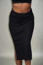 Load image into Gallery viewer, Victoria Ribbed Midi Skirt | 2 Colors - FIERCE FASHION by Lexi
