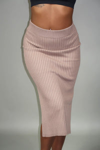 Victoria Ribbed Midi Skirt | 2 Colors - FIERCE FASHION by Lexi