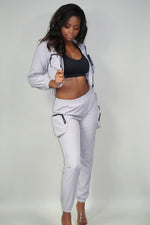 Load image into Gallery viewer, Zip Pocket Jogger Set | Grey - FIERCE FASHION by Lexi
